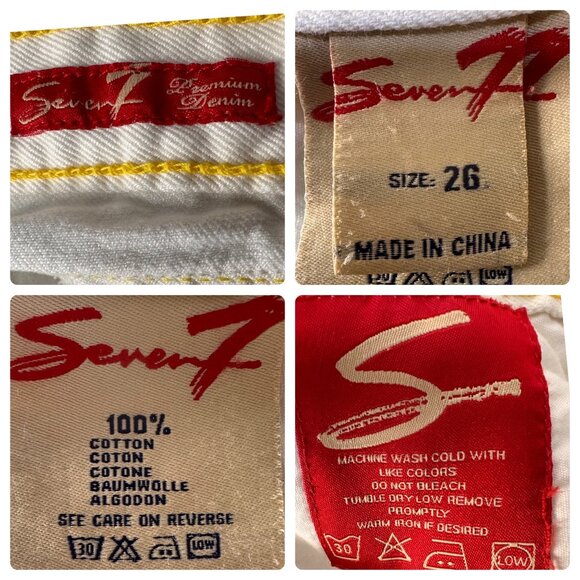 7 For All Mankind Bootcut Flare Jeans Womens 27 Beige Mid rise Western Cowgirl - Picture 3 of 16